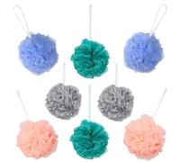 8 PCS Body Scrubber, Body Puff, Bath Scrunchies, Gently Exfoliates Your Skin with Comfortable Smooth Touch,Shower Puff is Big Enough to Fill Your Hand with Luxurious Lather,loofah,Shower Scrunchie