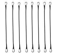 8 Pcs Bungee Cords with Carabiner Clips, 30cm Bungee Cords with Hooks, Bungee Cords with Carabiner Clips, Durable & Stretchable Elastic Straps with Hooks, for Securing Luggage, Camping Gear