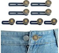 8 PCS Button Extender for Trousers Durable & Reusable Adjustable Waist Extender Metal & Silicone Button Extenders for Jeans Bags Children's wear Down Jackets DIY Projects