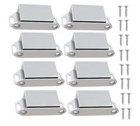 8 Pcs Cabinet Cupboard Magnetic Door Catch, Magnetic Door Catch, Small Cabinet Magnet Door Catches for Wardrobe Closet Cupboard Door Closing (Silver)