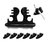 8 PCS Cable Clips Holders, Car Clip Accessories, Cable Tidy Clips Management, Self-Adhesive Cable Organizer, Multi-Purpose Clips for Car, Home, Office and Desk, Black