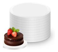 8 PCS Cake Boards 10 Inch Round, 12mm Thick White Cake Drum Board, Corrugated Cake Boards Cake Decorating Supplies for Multi-Layer Cakes, Fruit Cakes, Wedding Birthday Party