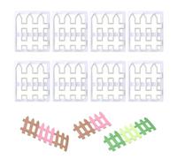8 Pcs Cake Cutter Plastic Fence Fondant Cutter Garden Cake Decorations Fence Cake Moulds Fondant Cake Cutting Molds for Baking Room Coffee Shop Birthday or Wedding Cake