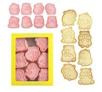 8 Pcs Capybara Cookie Cutters Set, Cute Animal Cookie Cutters 3D Cookie Stamps for Biscuits Cartoon Capybara Shape Biscuit Moulds for DIY Baking, Biscuit, Cake, Fondant Festive Decoration