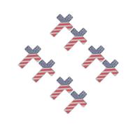 8 Pcs Car Cross Emblem Sticker Usa Flag, Metal Alloy Badge | Matte Finish, Glare Minimizing Surface, No Tools Needed, for Curved Hoods and Road Routes