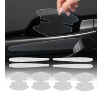 8 Pcs Car Door Handle Protectors, for Smart 450, 451, 453, Fortwo Forfour Car Door Handle Protective Film, Anti-Scratch Paint Guard Stickers for Auto Side Handles