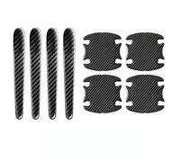 8 Pcs Car Door Handle Protectors for Volvo XC60 II 2017-2021, 3D Carbon Fibre Auto Door Handle Paint Guard Safety Waterproof Anti-Scratch Protective Sticker