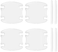 8 PCS Car Door Handle Scratch Protectors for Hyundai Tucson NX4/ Hybrid/N-Line 2021-2023 2024 2025 2026, Transparent epoxy resin Car Door Handle Bowl Stickers, Anti Scratch Door Protector Stickers