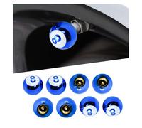 8 PCS Car Tire Valve Caps, Pool 8 Ball Wheel Valve Stem Covers with Rubber Ring, Corrosion Resistant Airtight Tyre Dust Caps, Universal Stem Covers for Car, Truck, Bicycle, SUV (Blue)