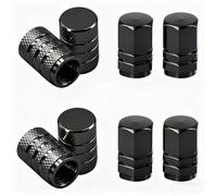 8 Pcs Car Tyre Valve Caps, Dust Caps for Car Tyres, Universal Tyre Dust Caps, Tyre Caps Black for Motorcycles, Cars, Bicycles, Trucks