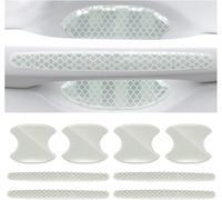 8 PCS Carbon Fiber Auto for Buick Encore GX I | 2019-2024, Reflective Stickers,Anti Scratch Cover Guard Car Safety Reflective Strips Night Safety Warning,White