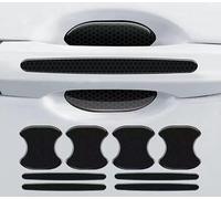 8 PCS Carbon Fiber Auto for Citroen C4 II/2 Grand Picasso 2016-2018, Reflective Stickers,Anti Scratch Cover Guard Car Safety Reflective Strips Night Safety Warning,Black