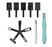 8 Pcs Cat Eye Magnet Set, 3-in-1 & 6-in-1 Magnet Double-Headed Nail Magnetic Pen with Steel Ball Multifunctional Manicure Design Cat Eye Magnetic Tool for Home DIY Salon Studio (Green)