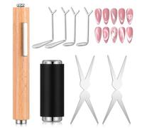8 Pcs Cat Eye Magnet Set, Multi-Function Cat Eye Nail Magnet Tool Scissor-shaped Nail Magnet Tool for French Tip Home Salon Studio DIY