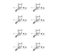 8 Pcs Cat-Shaped Crochet Rings for Fingers UK, Adjustable Yarn Guide Knitting Accessories, Crochet Accessories for Smooth Knitting