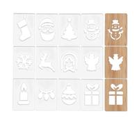 8 Pcs Christmas Acrylic Engraving Template Set,Acrylic Woodworking Carving Stencils,Festive Snowflake, Santa Claus for Men Women Boys Youth Teens Wife Husband Son Daughter Family Friends