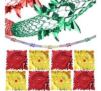 8 Pcs Christmas Ceiling Decorations,Christmas Hanging Decorations, 9ft Christmas Foil Garland Festive Ceiling Hanging Decorations for Xmas New Year Holiday Party Supplies
