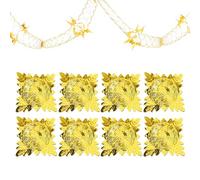 8 Pcs Christmas Ceiling Decorations Indoor,Hanging Foil Garland Xmas Tree Garlands Holiday Party Supplies,House Roof Decoration Accessories Bars Swirl Festive Streamers,for Outdoor Decor (Gold)