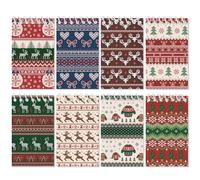 8 Pcs Christmas Sweater Pattern Mini Spiral Notebook,Vintage Elk Christmas Tree Small Notepads Pocket Memo Pads Wirebound Notebook Journal for Kids Student Home School Winter Party Favor,3.9x2.4 Inch
