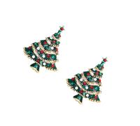 8 Pcs Christmas Tree Brooch for Women, Alloy Season Xmas | Stylish Decorative Pin for Shawl and Hat, Exquisite Creative Look, Gift Choice for Friends and Parties
