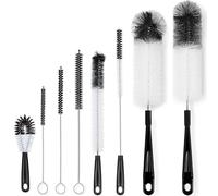 8 Pcs Cleaning Bottle Brush Set,Multi-functional Long Handle Bottle Brush for Cleaning Straw, Milk Bottle,Narrow Neck Beer Wine Decanter,Straw Brush,Sports Bottle,Sinks and Spout of Teapot