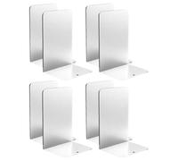 8 Pcs Clear Bookends Book Holders Shelf Stoppers L-Shaped Decorative Stands
