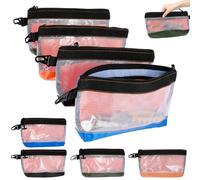 8 Pcs Clear Tool Pouch 27x16.5cm Waterproof Oxford Cloth Small Tool Bag Organizer Anti-Static Tools Storage with Zipper Sturdy Utility Organisers Bags for Screwdriver Socket