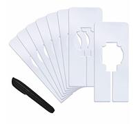 8 PCS Closet Rack Dividers, Wardrobe partition Board White Rectangular Clothing Hanger Dividers with a Bonus Marker, Writable & Reusable for Sorting Clothes Size, Color