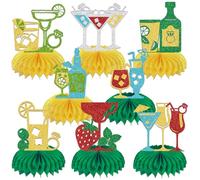 8 Pcs Cocktail Bachelorette Party Honeycomb Centerpieces,Margs & Matrimony Bachelorette Bridal Shower Party Table Decora,A Tini Older,Margarita Wedding Engagement Decor Supplies Green Gold