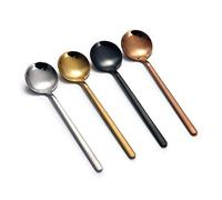 8 Pcs Coffee Spoons Teaspoons 5.3-Inch Matte Frosted Handle Stainless Steel Espresso Spoons for Coffee Ice Cream Sugar Dessert Cake Soup
