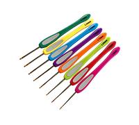 8 Pcs Colorful Handle Crochet Hooks Beginner Crochet Sets Lightweight Crochet Hooks for Knitting （1mm 1.25mm 1.5mm 1.75mm 2mm 2.25mm 2.5mm 2.75mm）