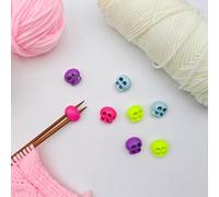 8 Pcs Colorful Knitting Needle Stoppers, Double Hole Needle Point Protectors, Huggers - Essential Knitting Accessories in Colorful Hues