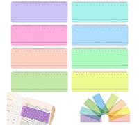 8 Pcs Coloured Overlays for Dyslexia and Rulers, Highlight Dyslexia Aids Reduce Visual Stress for Kids & Adults Reading Strips