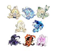 8 Pcs CookiesRun Badge Anime Figure Brooch Cool Pins, Acryl, CookiesRun Cosplay Accessories