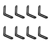 8 Pcs Corner Brackets, Stainless Steel Black L Brackets Adjustable Angle Corner Brace Wood Connectors for Furniture, 58mmx58mm