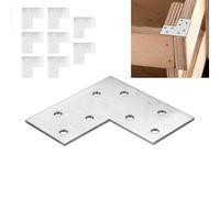 8 Pcs Corner for Wood, Flat Fixing Brace, L for Wood, Angle Flat Straight for Repairing Fixing Furniture Support Joining Mending Plates, 3x3x1.5
