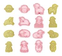 8 Pcs Cute Sheep Biscuit Mold 3d Plastic Cartoon Cookie Cake Press Mold Baking Fondant Cake Cookie Cutter Eid Mubarak Party Mold