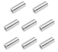 8 PCS Cylindrical Coupling Nuts, 304 Stainless Steel Round Connector Nuts (M8*30mm)