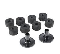 8 Pcs Cymbal Felt Pads, 2 Pcs Plastic Cymbal Sleeves, Non-Slip Standard Size Cymbal Stand Felt Washer Replacement Drum Accessories