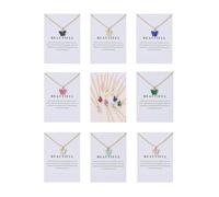 8 Pcs Dainty Colorful Butterfly Pendant Necklace for Women Cute Acrylic Animal Butterfly Charm Necklace Set for Daughters Simple Card Adjustable Chain Necklace for Bridesmaids Christmas Birthday
