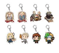 8 Pcs Delicious Dungeon Meshi Keychain Anime Figure Marcille Laios Keyring Pendant Cute Acrylic Chain Decor Delicious Dungeon Meshi Merch