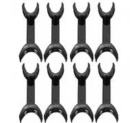 8 Pcs Dental Intraoral Cheek Lip Retractor Black Cheek Retractors Opener Mouth Opener Double Head T-Shape Dental Orthodontic Tool Surgical Retractor (Black, Large)
