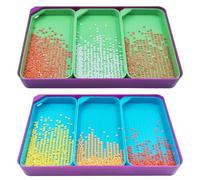 8 Pcs Diamond Art Painting Trays, AIFUDA Diamond Art Paint Accessories Kit Tool Plastic Bead Sorting Tray Large Size Art Diamond Tray Accessories for DIY Art Crafts