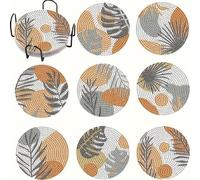 8 Pcs Diamond Painting Coasters with Holder, DIY Retro Cocktail Life Coaster Diamond Art Coasters Kits for Adults Kids, Girls Toys Gifts Round Non Slip Coaster Crafts Gem Art Kits