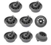 8 Pcs Dishwasher Lower Rack Wheel Replacement, 165314 Lower Basket Wheel Compatible with Bosch Kenmore Siemens Neff Dishwashers, Universal Cutlery Basket Wheels Replacement Parts