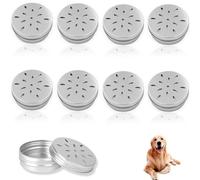 8 Pcs Dog Agility Equipment, Scent Work For Dogs Equipment, Dog Scent Training Kit, Dog Scent Work Tins, Round Tin Metal Tins Containers Case Holder Sniffle Dogs Accessory Tool Work