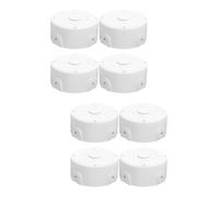 8 Pcs Dome Camera Junction Box Plastic Ceiling Mount Cable Hider | Outdoor Wiring Cover, round Housing with Multiple Holes, Spacious Interior, for Wall or Ceiling Setups