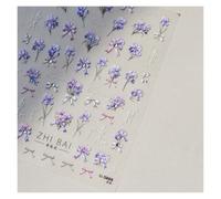 8 Pcs Dream Flower Window Shell Light Nail Art Stickers Japanese Self Adhesive Press On Nails Decoration Decals(Color2)