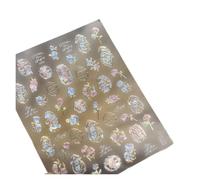 8 Pcs Dream Flower Window Shell Light Nail Art Stickers Japanese Self Adhesive Press On Nails Decoration Decals(White)
