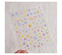 8 Pcs Dream Flower Window Shell Light Nail Art Stickers Japanese Self Adhesive Press On Nails Decoration Decals(Skin Color)